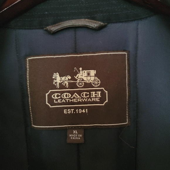 NWOT Coach Men's Jacket Coat W/ Hood Black Full Zipper XL - Picture 3 of 11